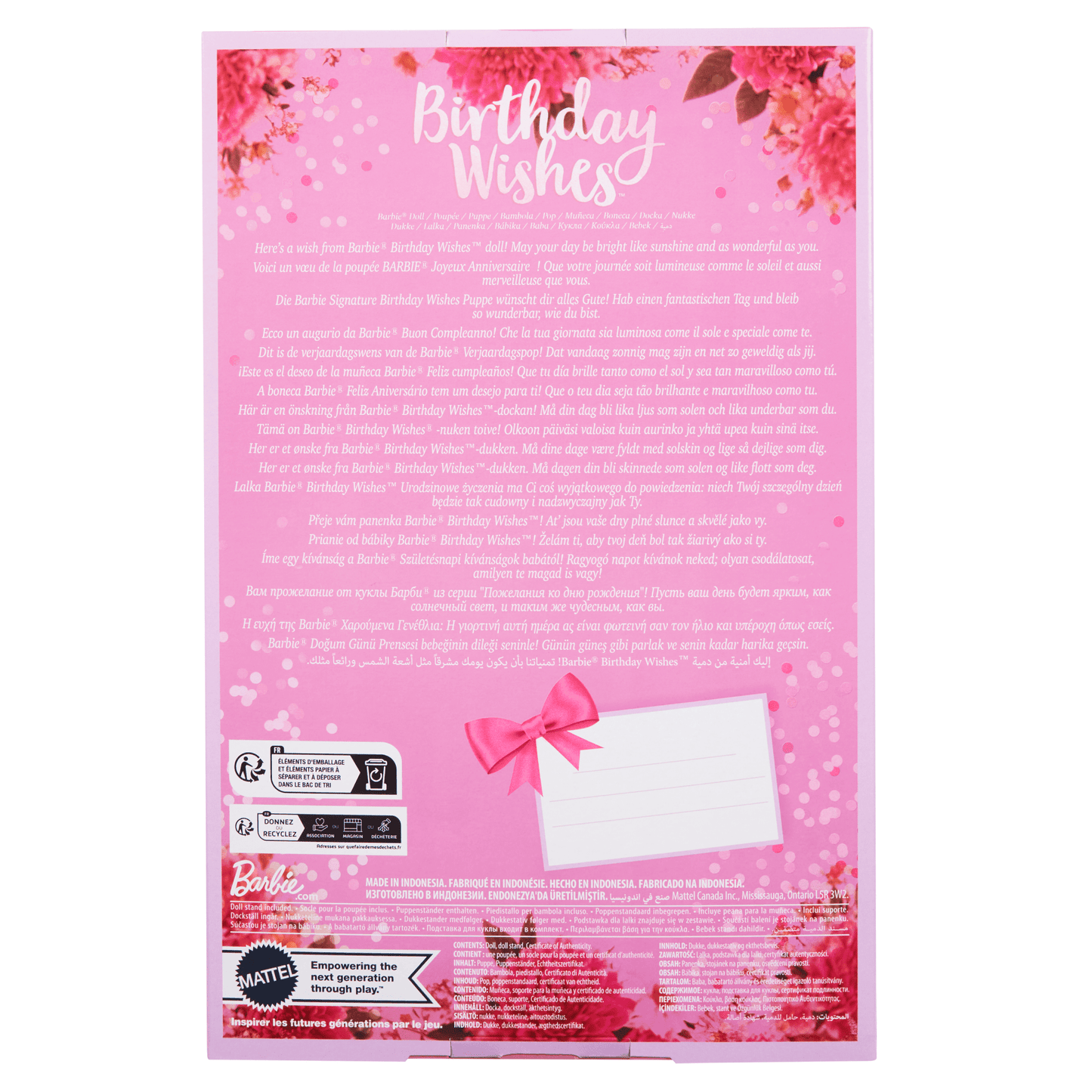 Barbie Signature Poupée Vux D’Anniversaire, Emballage-Cadeau