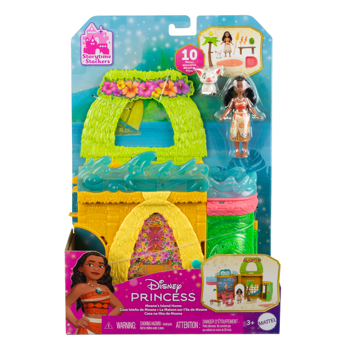 Disney Princesa Casa de Muñecas Castilo de Moana Apilable